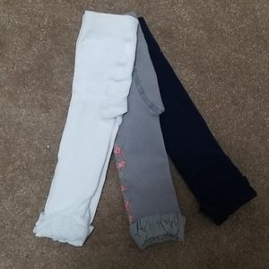 3 pair Ruffle Butts Footless Tights 0-6 months